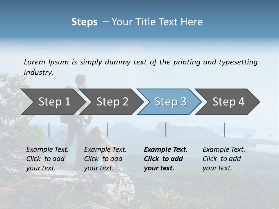 Cliff Woman Sitting PowerPoint Template