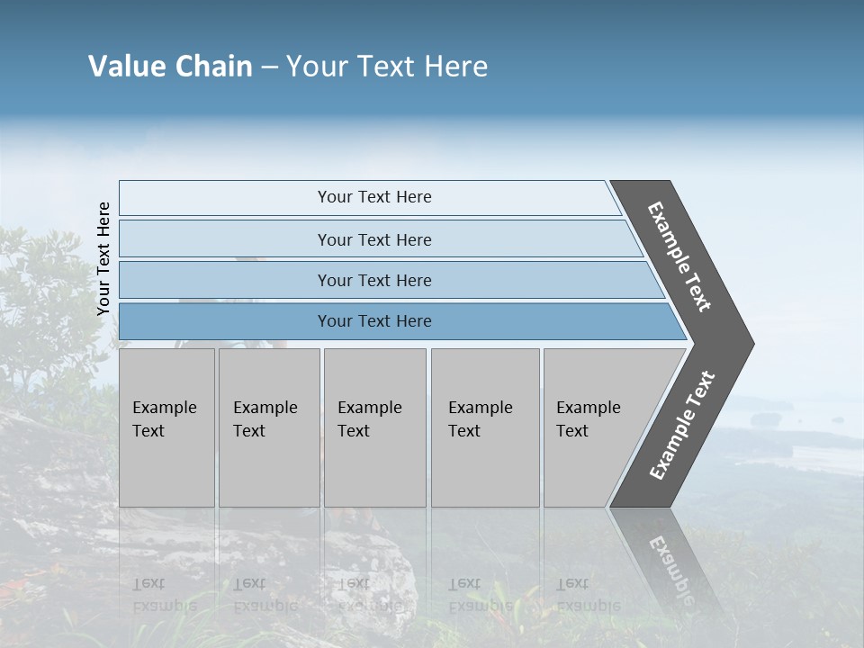 Cliff Woman Sitting PowerPoint Template