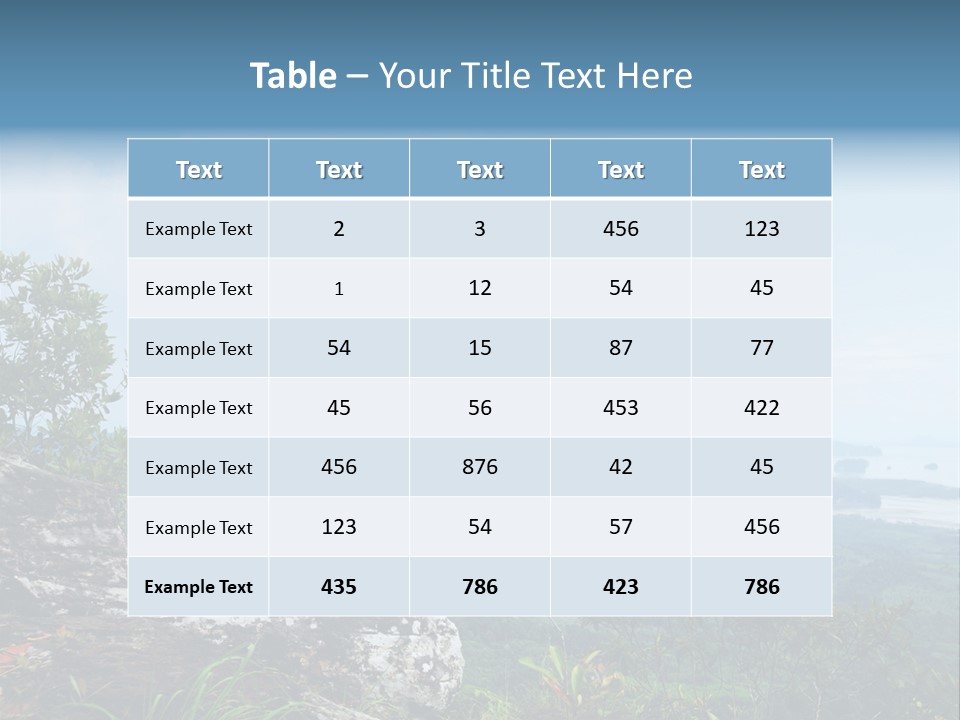 Cliff Woman Sitting PowerPoint Template