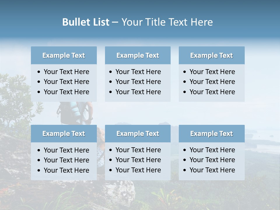 Cliff Woman Sitting PowerPoint Template