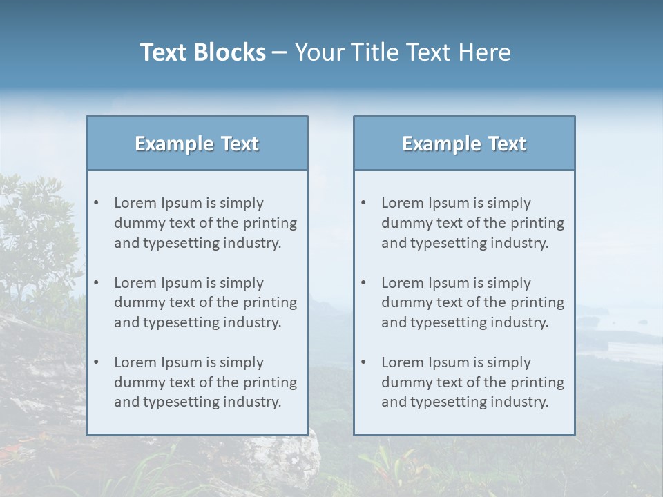 Cliff Woman Sitting PowerPoint Template