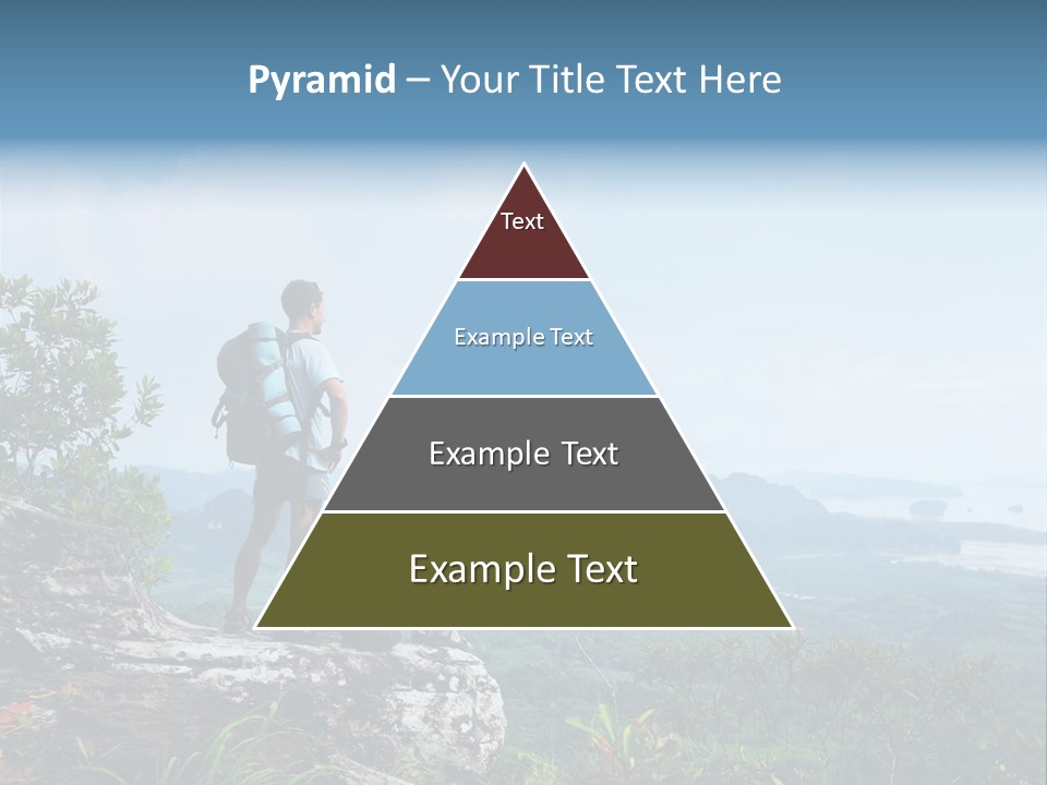 Cliff Woman Sitting PowerPoint Template