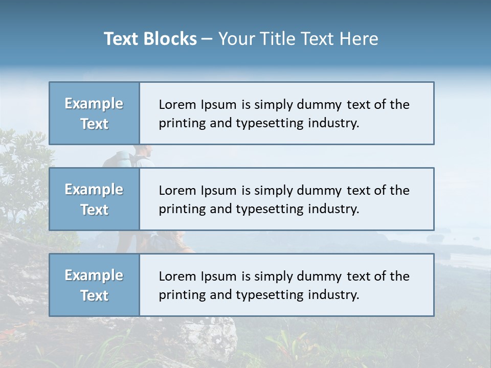 Cliff Woman Sitting PowerPoint Template