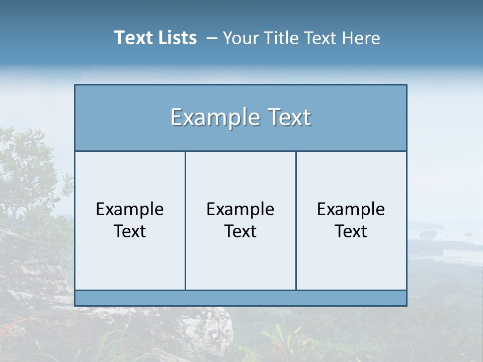 Cliff Woman Sitting PowerPoint Template