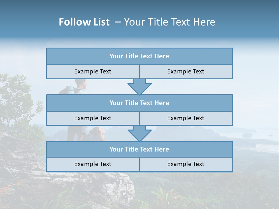 Cliff Woman Sitting PowerPoint Template