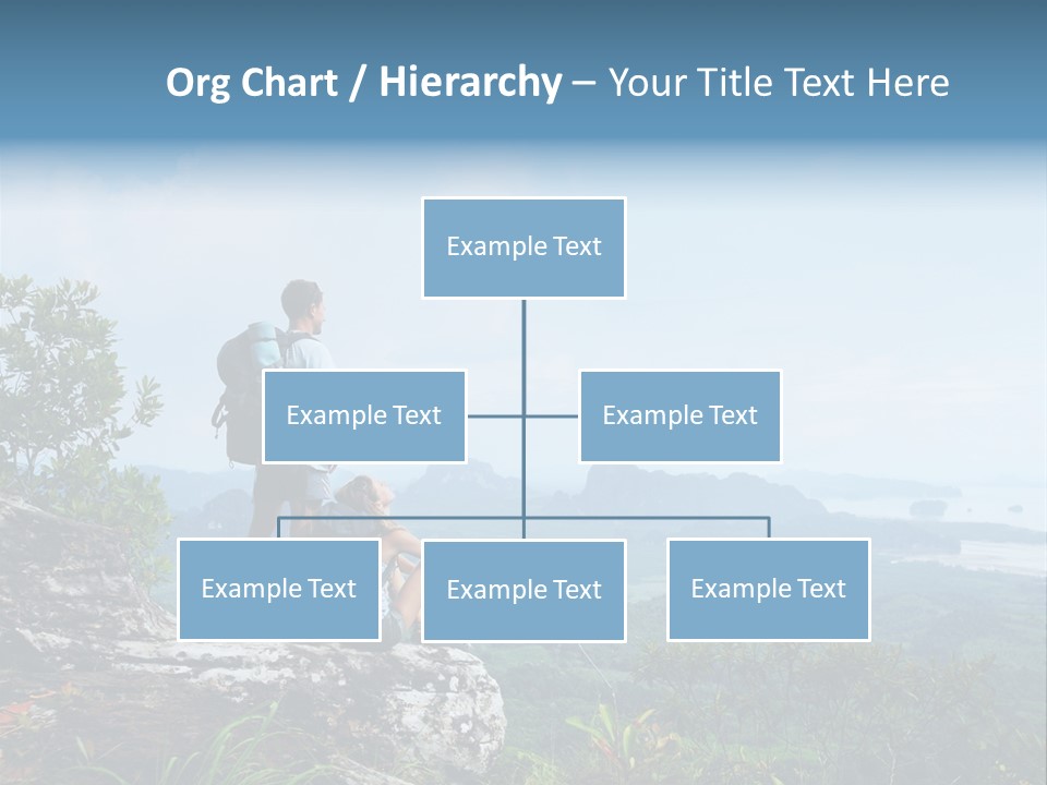 Cliff Woman Sitting PowerPoint Template