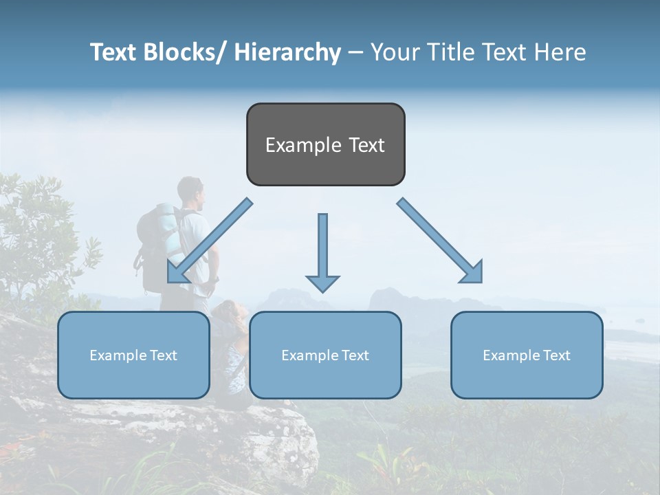 Cliff Woman Sitting PowerPoint Template