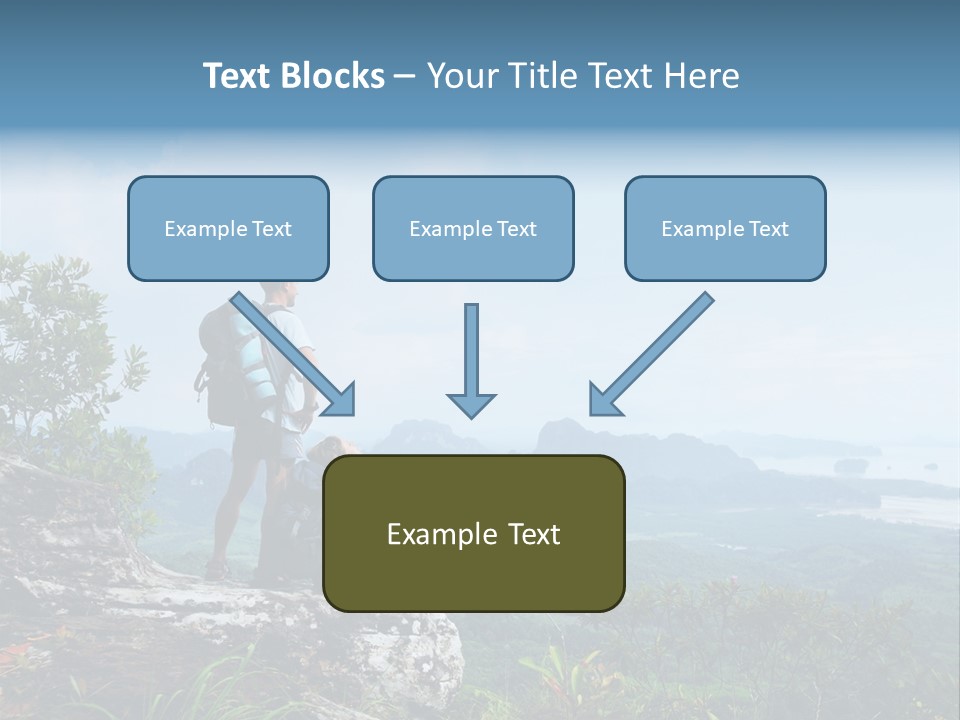 Cliff Woman Sitting PowerPoint Template