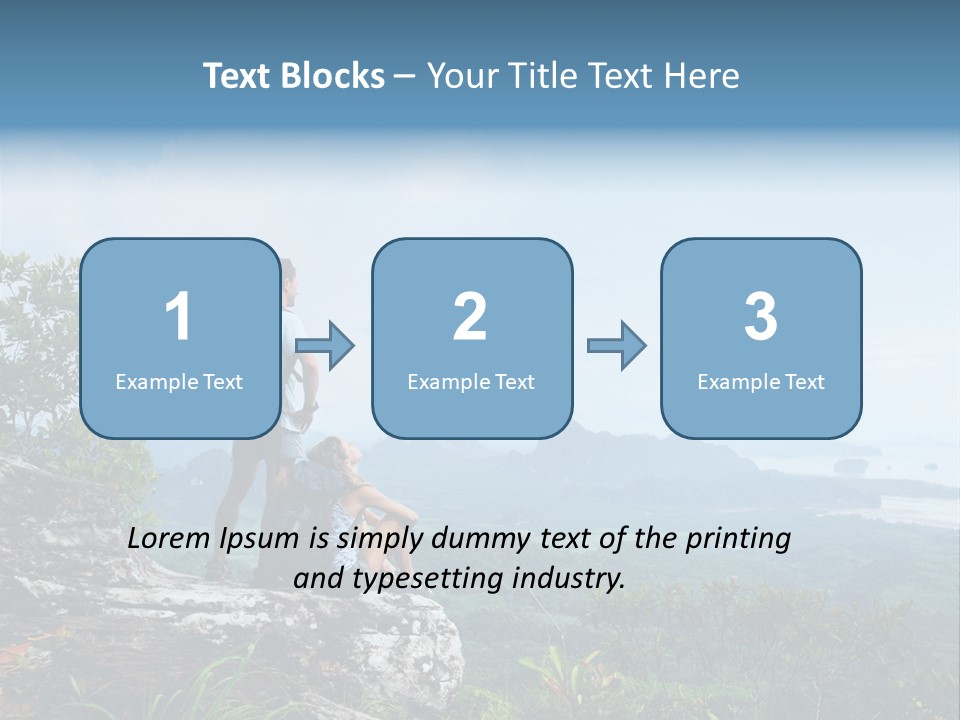 Cliff Woman Sitting PowerPoint Template