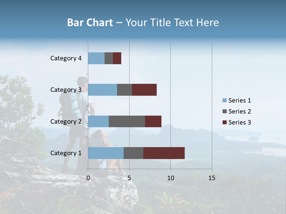 Cliff Woman Sitting PowerPoint Template