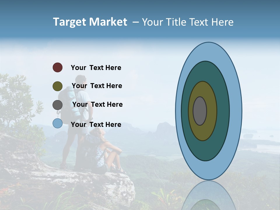 Cliff Woman Sitting PowerPoint Template