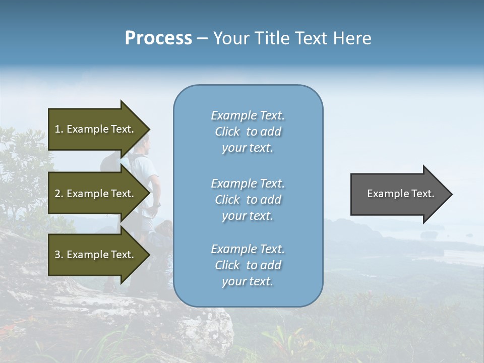 Cliff Woman Sitting PowerPoint Template