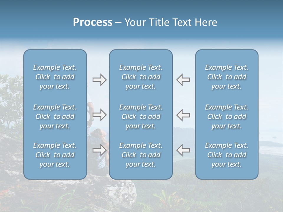 Cliff Woman Sitting PowerPoint Template
