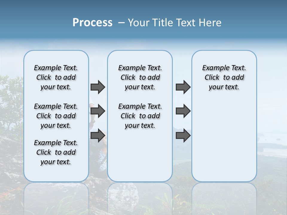 Cliff Woman Sitting PowerPoint Template