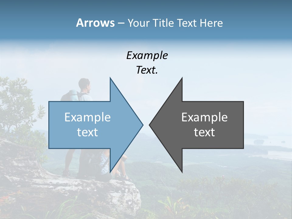 Cliff Woman Sitting PowerPoint Template