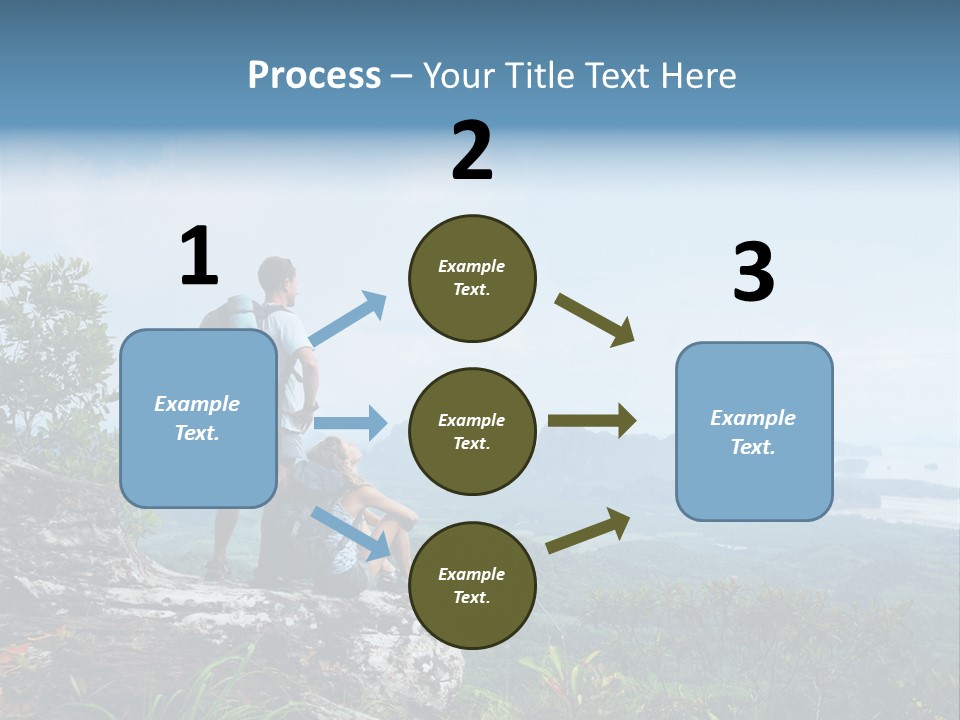 Cliff Woman Sitting PowerPoint Template