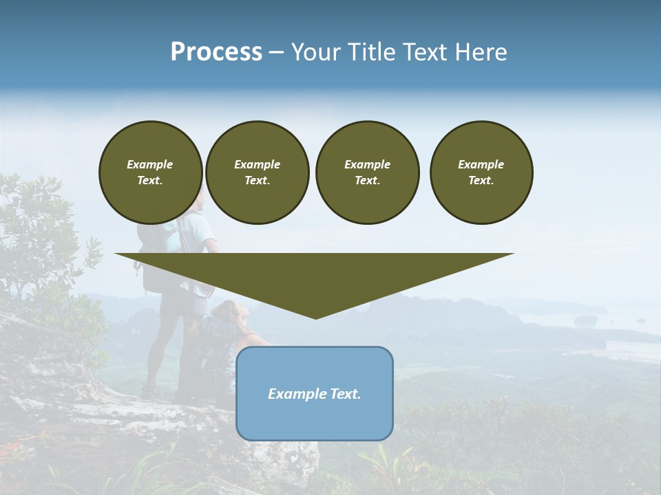 Cliff Woman Sitting PowerPoint Template