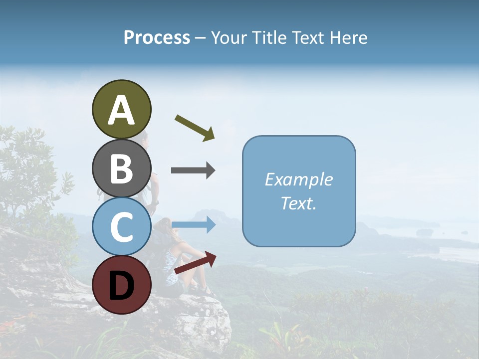 Cliff Woman Sitting PowerPoint Template