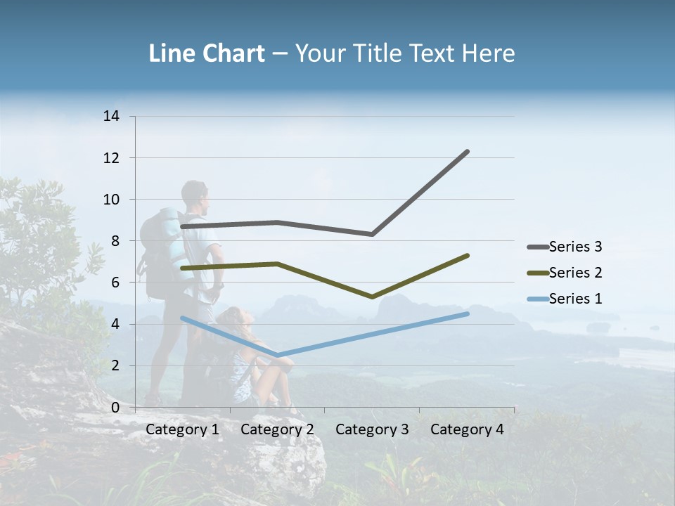 Cliff Woman Sitting PowerPoint Template