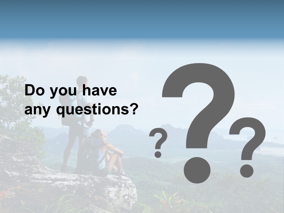 Cliff Woman Sitting PowerPoint Template