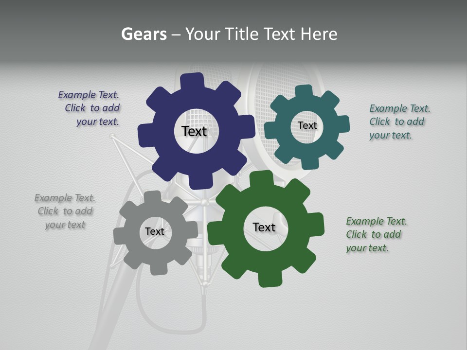 Global Microphone Over PowerPoint Template