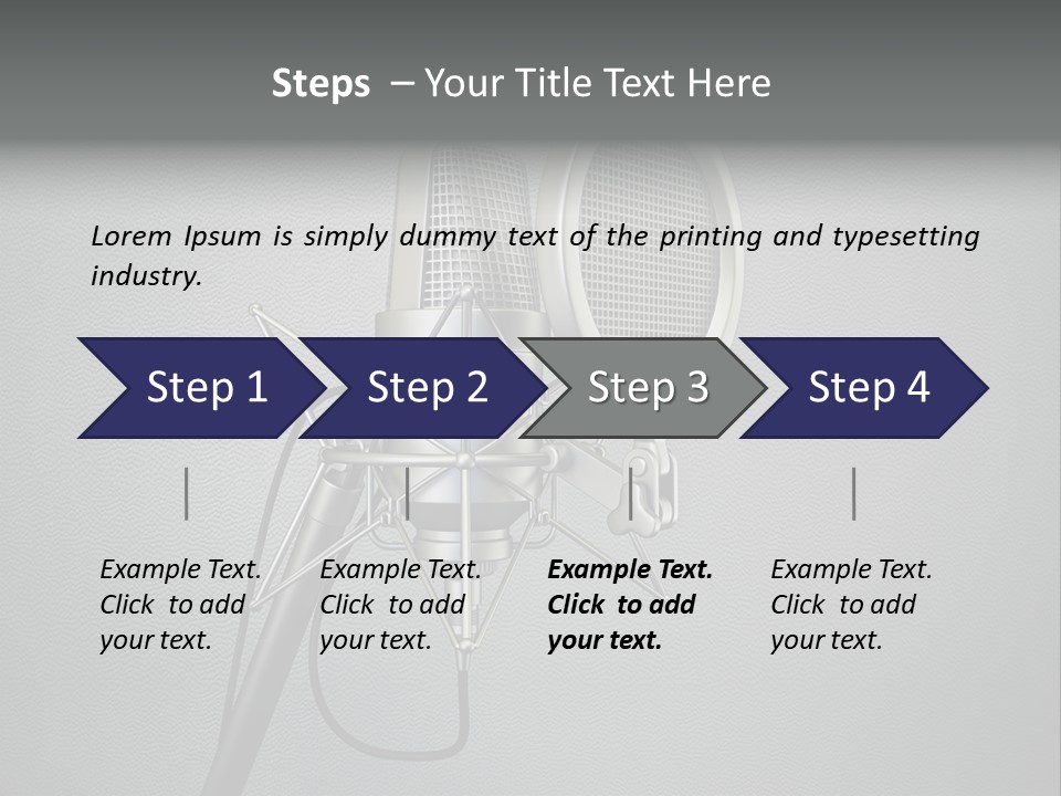 Global Microphone Over PowerPoint Template