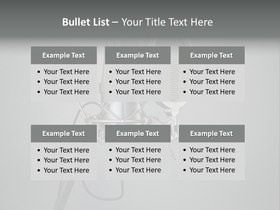 Global Microphone Over PowerPoint Template