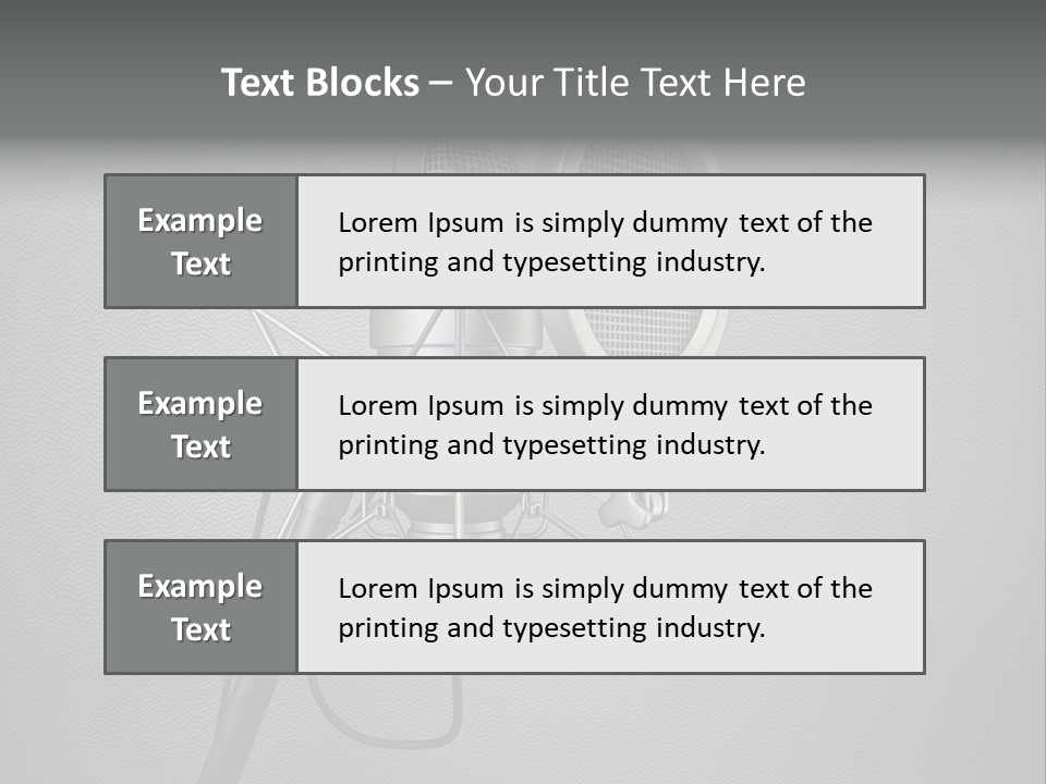 Global Microphone Over PowerPoint Template