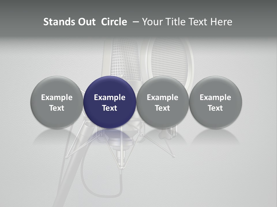 Global Microphone Over PowerPoint Template