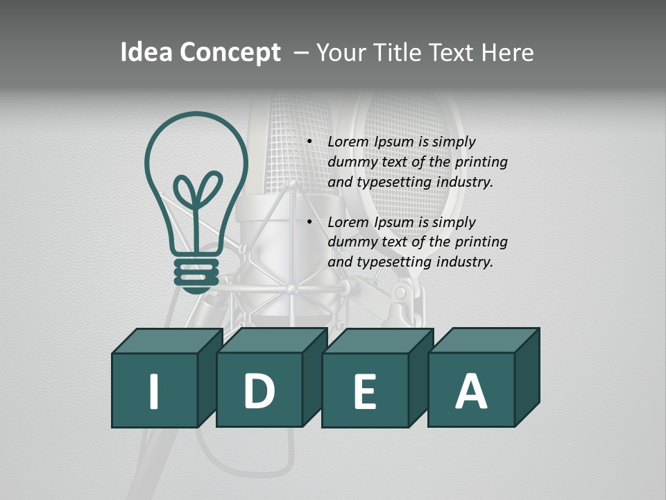 Global Microphone Over PowerPoint Template