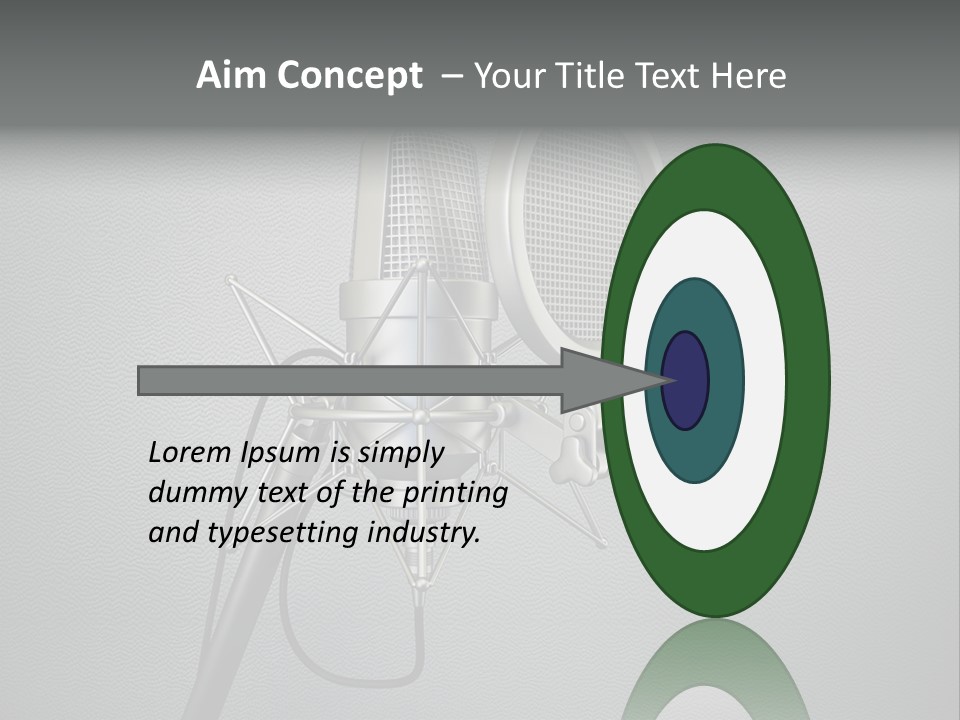 Global Microphone Over PowerPoint Template