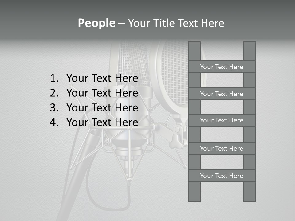 Global Microphone Over PowerPoint Template