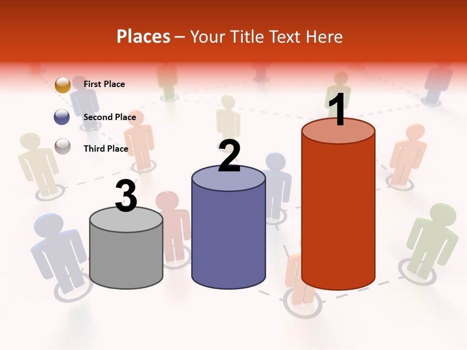 Social Network Data Structure Silhouette People Standing PowerPoint Template