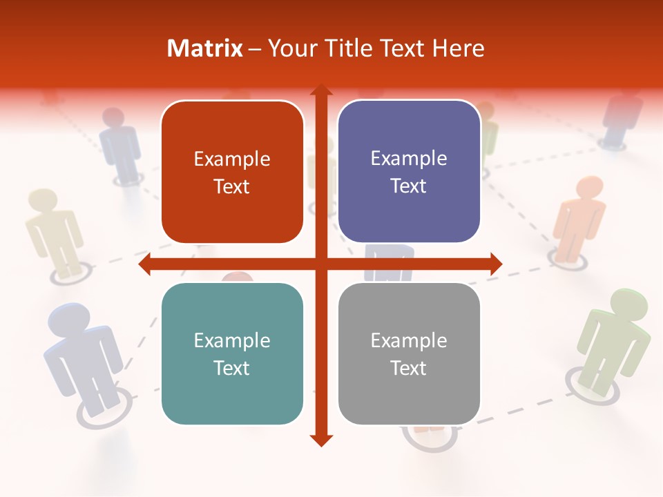 Social Network Data Structure Silhouette People Standing PowerPoint Template
