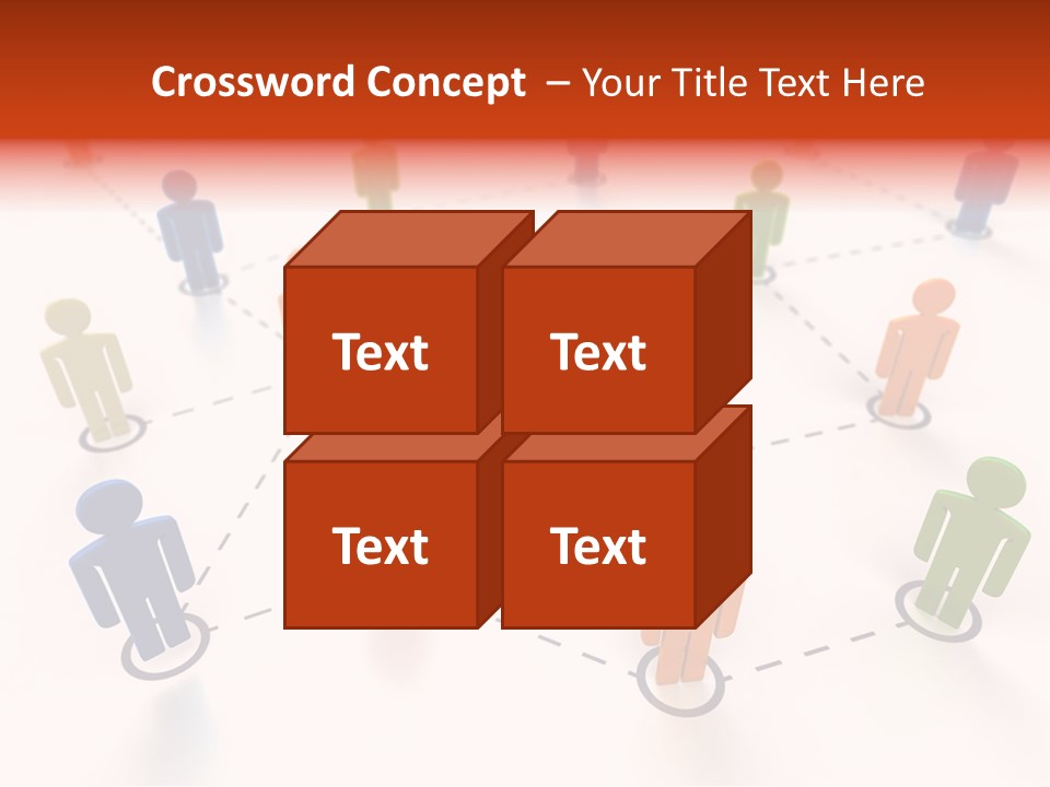 Social Network Data Structure Silhouette People Standing PowerPoint Template