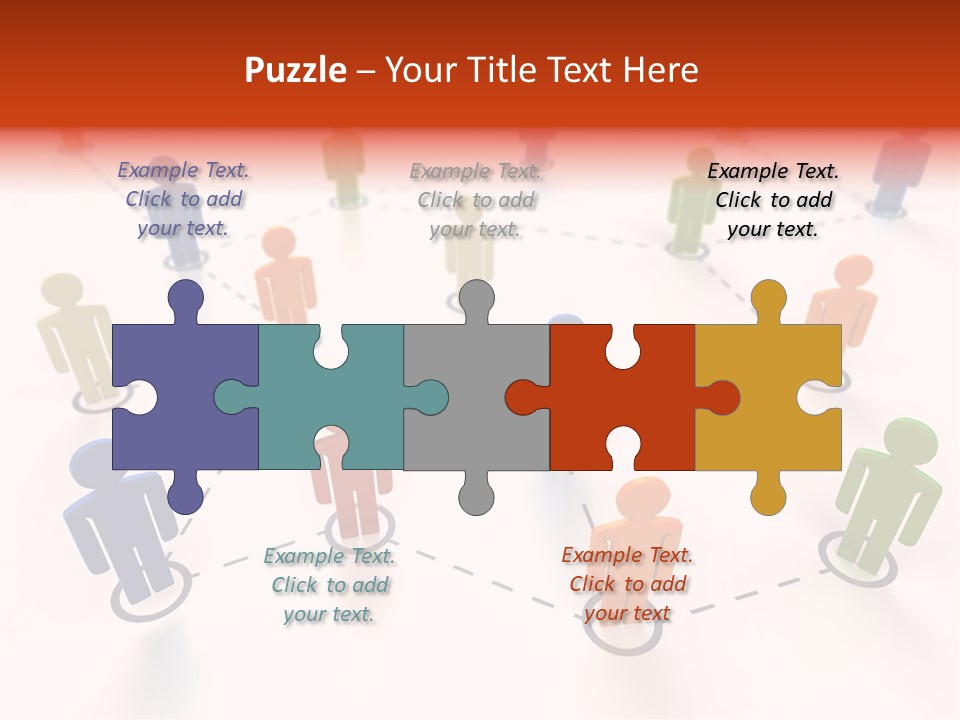 Social Network Data Structure Silhouette People Standing PowerPoint Template