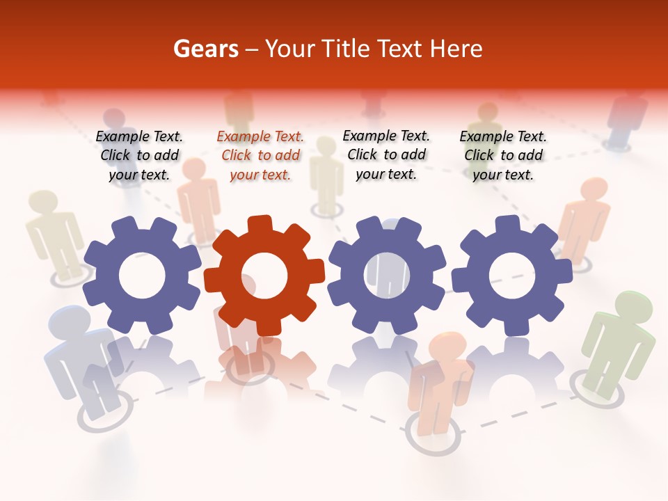 Social Network Data Structure Silhouette People Standing PowerPoint Template