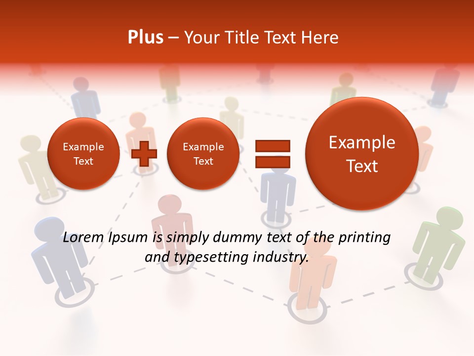 Social Network Data Structure Silhouette People Standing PowerPoint Template