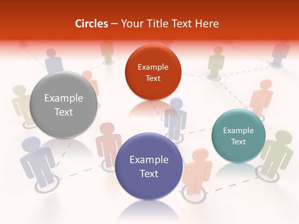 Social Network Data Structure Silhouette People Standing PowerPoint Template