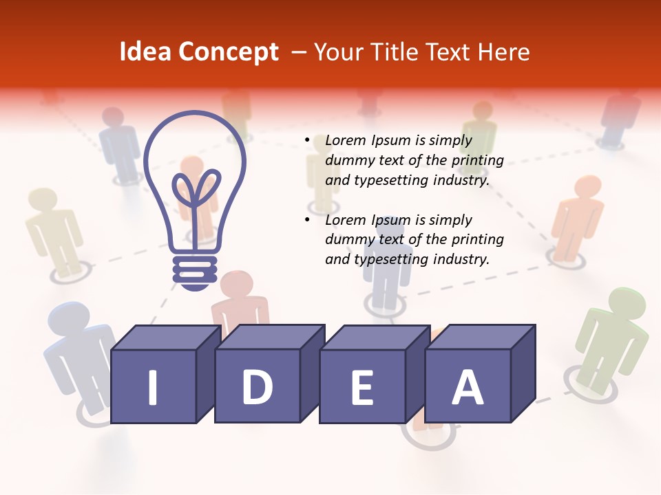 Social Network Data Structure Silhouette People Standing PowerPoint Template