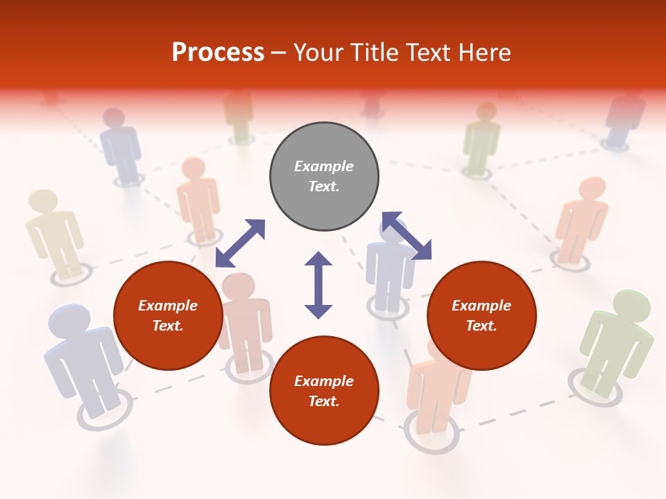 Social Network Data Structure Silhouette People Standing PowerPoint Template