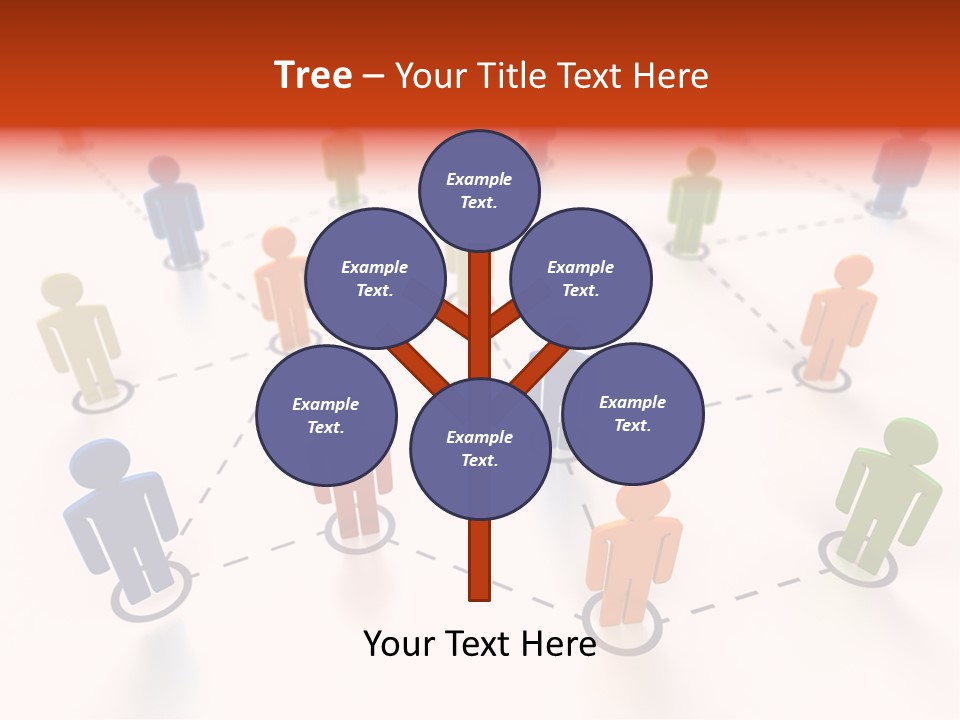 Social Network Data Structure Silhouette People Standing PowerPoint Template