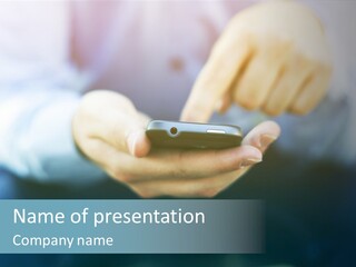 Touching Cell Dialing PowerPoint Template