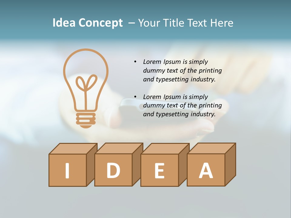 Touching Cell Dialing PowerPoint Template