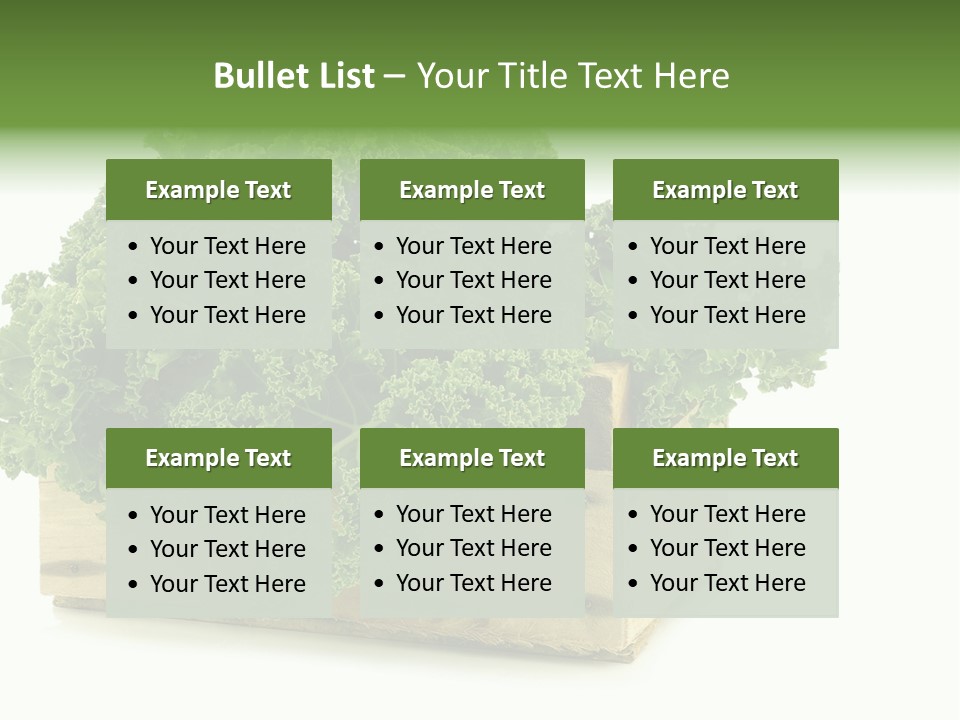 Leaf Vegetable Container Healthy PowerPoint Template