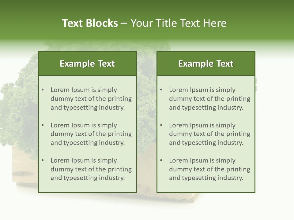 Leaf Vegetable Container Healthy PowerPoint Template
