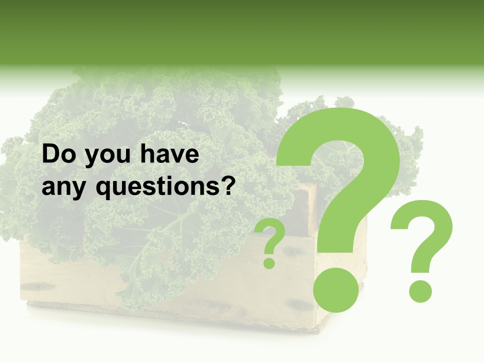 Leaf Vegetable Container Healthy PowerPoint Template