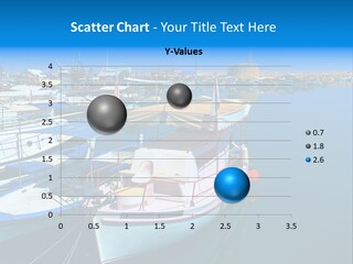 A Group Of Boats Are Docked In The Water PowerPoint Template