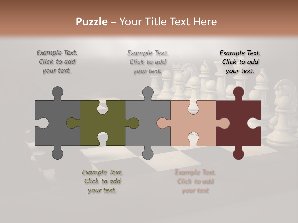 Challenge Chess Board PowerPoint Template