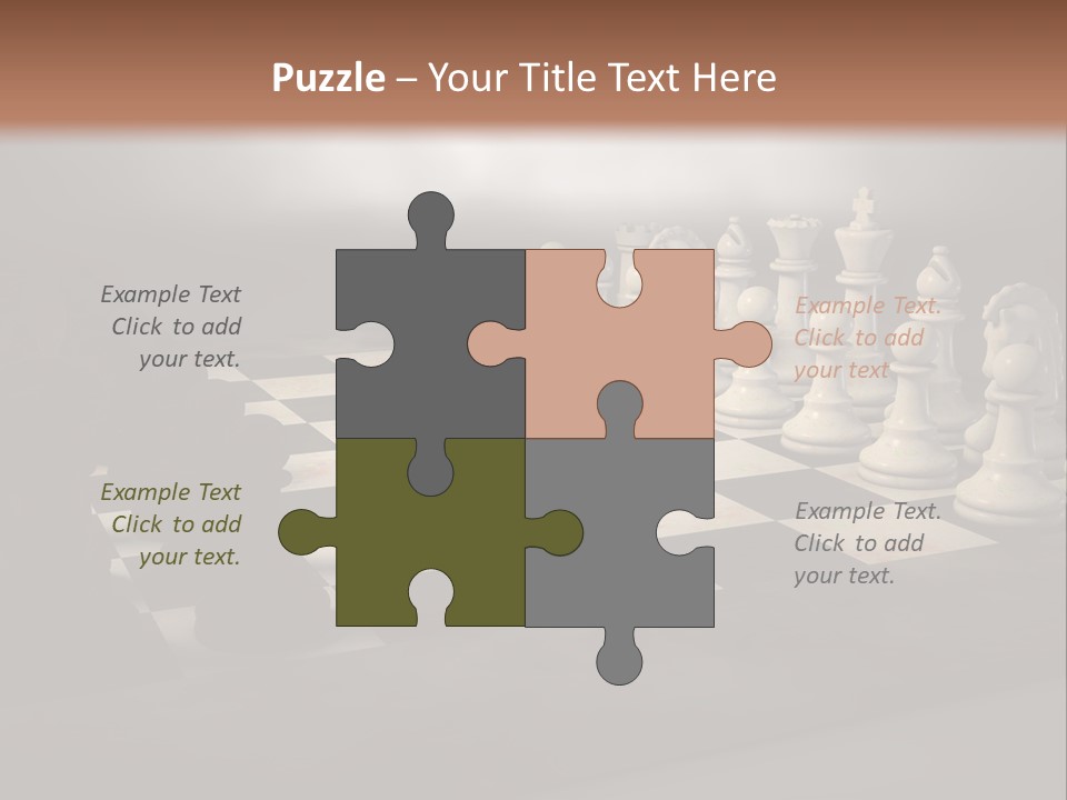 Challenge Chess Board PowerPoint Template
